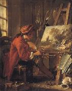 Francois Boucher Young Artist in his Studion oil painting